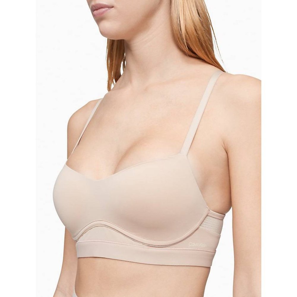 Calvin Klein Perfectly Fit Flex Lightly Lined Bralette Honey Almond Size XS
